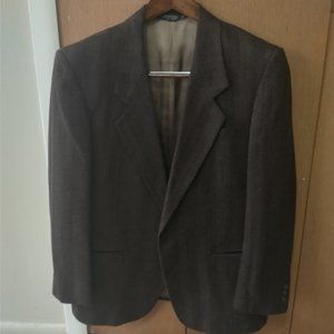Vintage Kosins 42S Dark Brown Worsted Wool Blazer Sport Coat